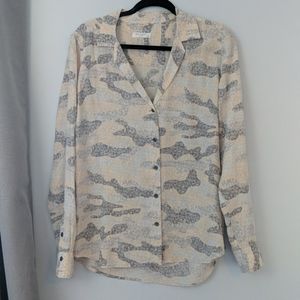 Camo-lace-print Silk Blouse from Equipment